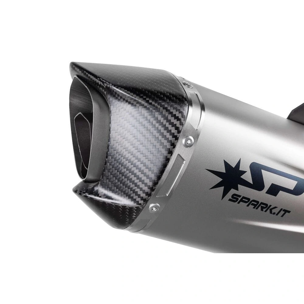 BMW R 1300 GS (23-26) Force Evo slip-on, titanium – Spark – detalje af materialer, svejsninger og udførelse, billede 3