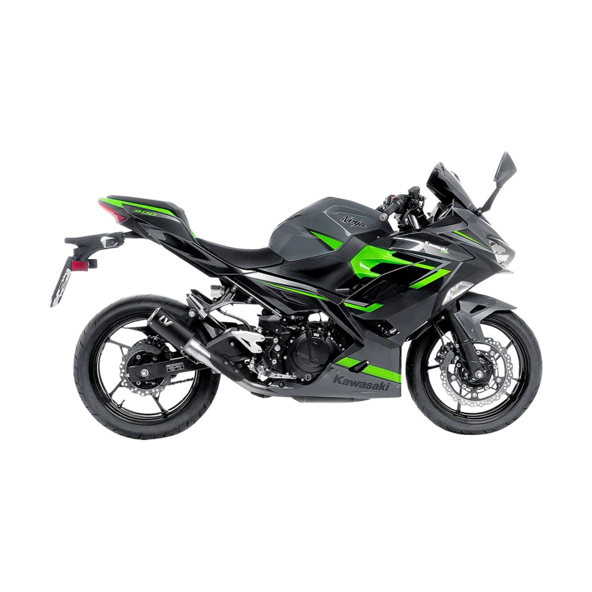 Kawasaki Ninja 400 (18-23) m.fl. LeoVince LV Corsa slip-on – rustfri – mat sort – 15400BU