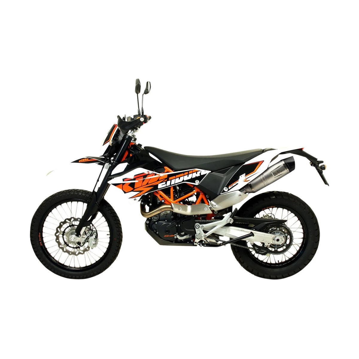 KTM 690 SMC R (08-16) m.fl. LeoVince LV One EVO slip-on – rustfri – ekstra produktvisning af lyddæmper, finish og detaljer 3