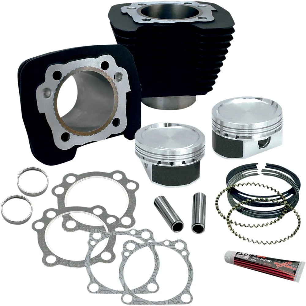 Harley-Davidson Sportster (86-22) 1200cc Conversion Kit for XL883, Powder-Coated / Wrinkle Black – S&S Cycle