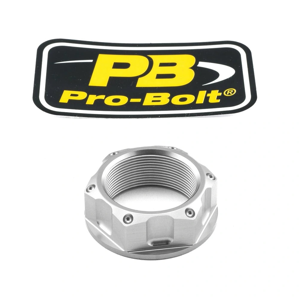 Topbro-møtrik, M28 x 1.00 – 7075-T6 aluminium, sølv, LTYOKEO40 – Pro-Bolt
