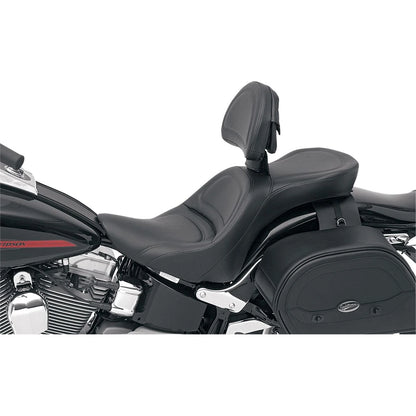 Harley-Davidson Softail (06-17) Explorer 2-up sæde med førerryglæn – Saddlemen – ekstra produktvisning med fokus på form, polstring, syninger og finish – billede 5