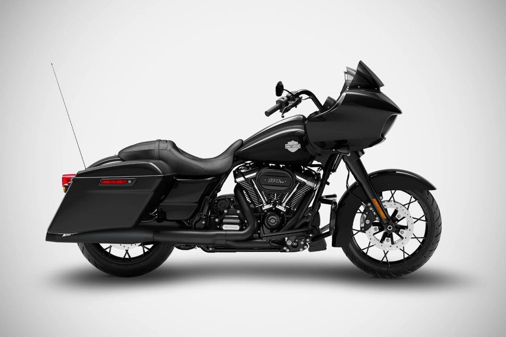 Harley-Davidson Touring (06-16) 4,33" Slash Cut slip-ons, sort – Zard – produktbillede 3