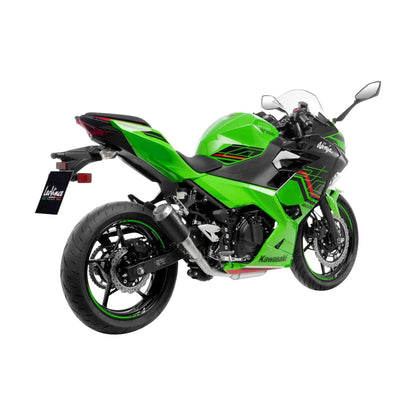 Kawasaki Ninja 400 (18-23) m.fl. LeoVince LV-10 slip-on – rustfri – mat sort – 15218BU – ekstra produktvisning af lyddæmper, finish og detaljer 5