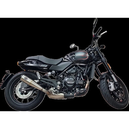 Harley-Davidson X500 (24) Grand National Slip-On Muffler, børstet – S&S Cycle – alternativ vinkel 3