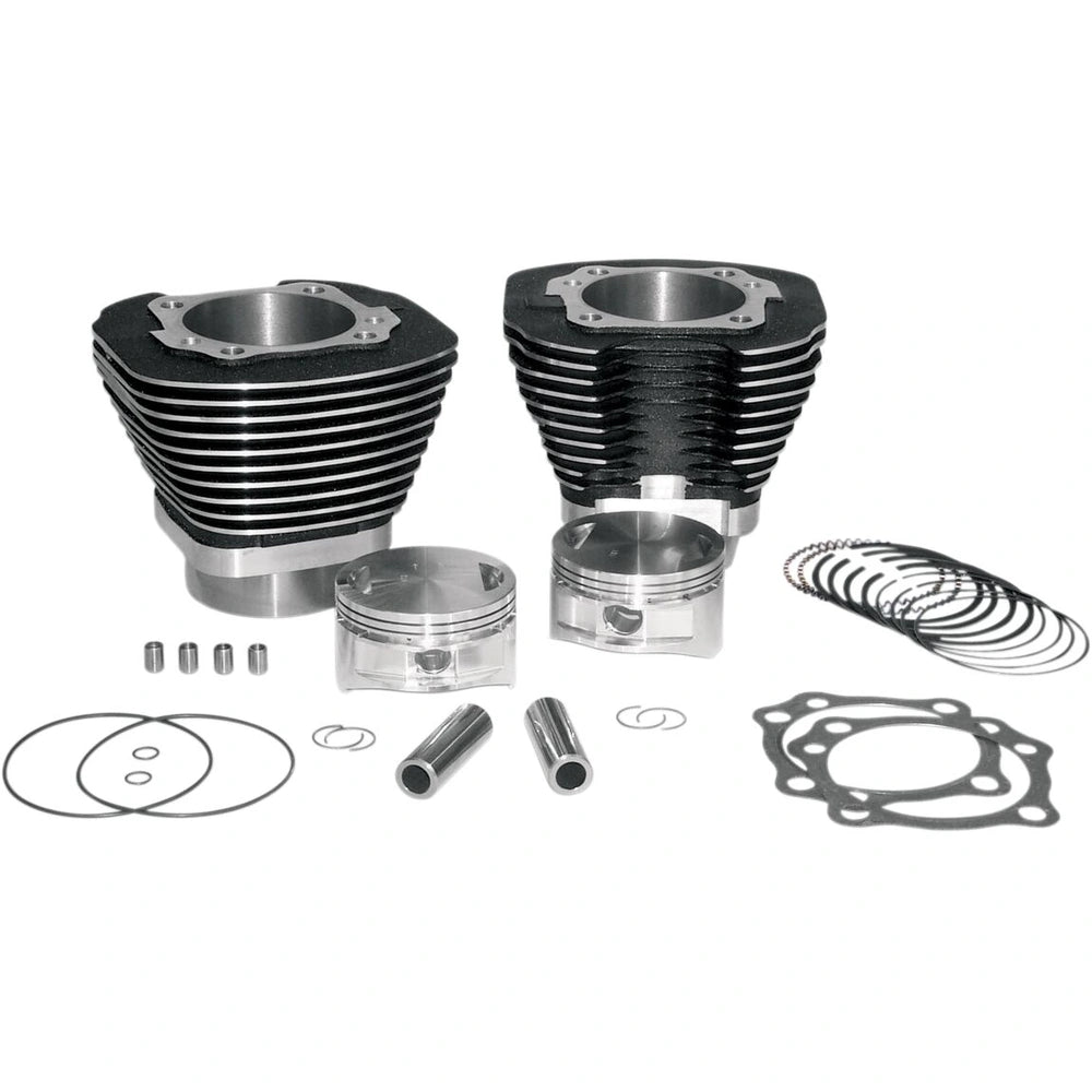 Harley-Davidson modeller (99-06) Big Bore Cylinder Kit, sort, 3,927" – S&S Cycle