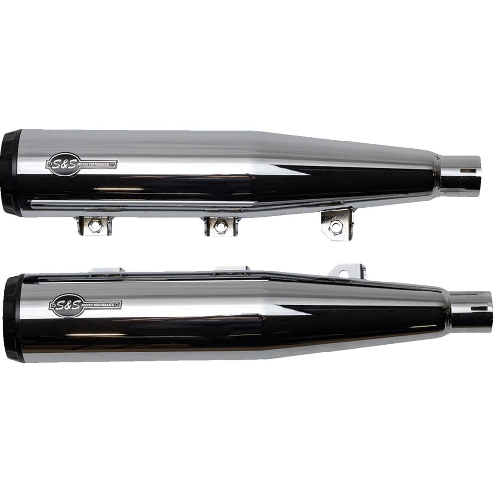 Indian Sixty (19-23) Grand National Slip-On Mufflers, Show Chrome – S&S Cycle – konstruktion og finish 5