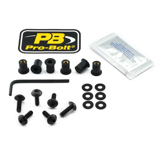 Kåbeboltsæt – 7075-T6 aluminium, sort, SK6 – Pro-Bolt