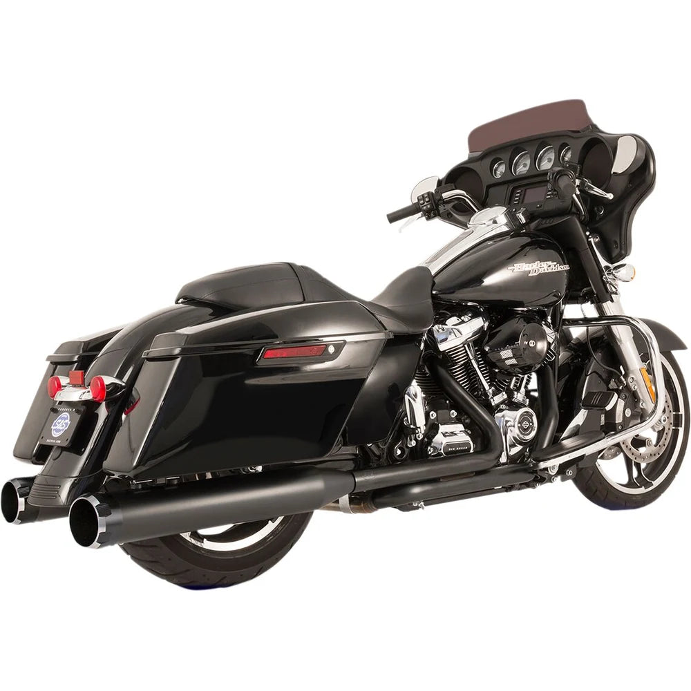 Harley-Davidson Touring (17-20) El Dorado Dual Exhaust System, sort, Billet| Thruster end cap – S&S Cycle – ekstra produktvisning 2