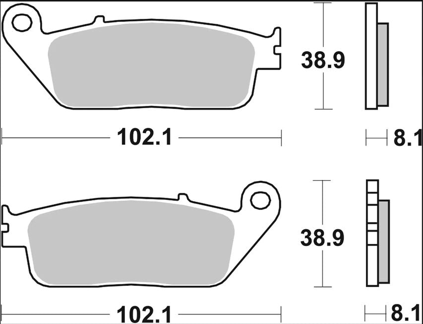 Ekstra produktbillede af Kawasaki Z7 Hybrid 26 bremseklodser – Brembo CC 07HO3005