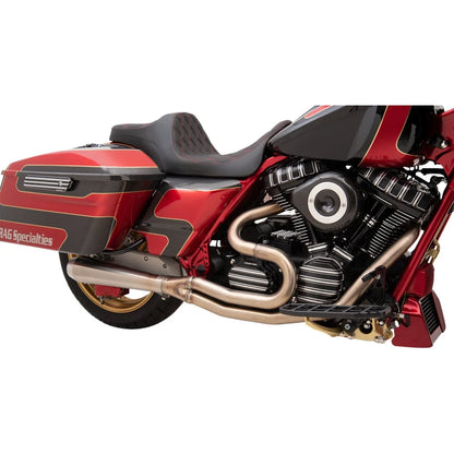 Harley-Davidson Touring (17-25) Road Rage III 2-i-1 komplet udstødning, rå, kort – Bassani – ekstra produktvisning 4 med fokus på design og detaljer