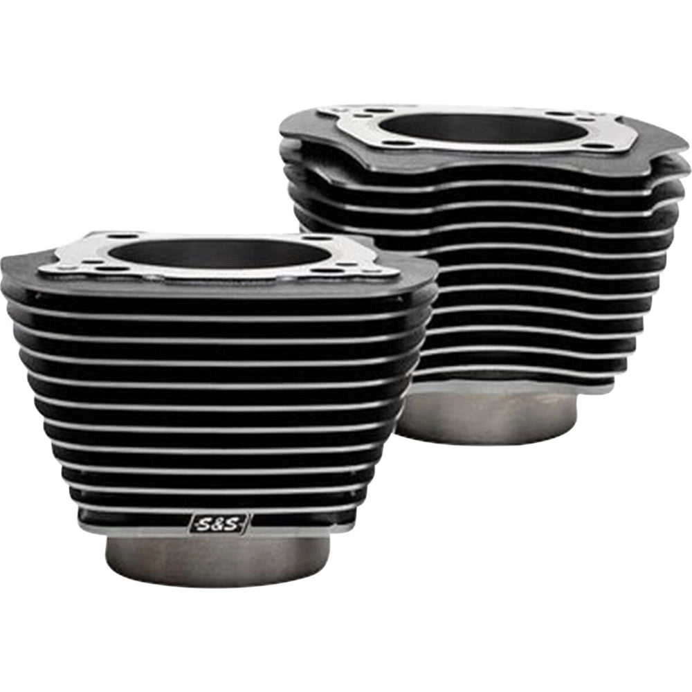 Harley-Davidson modeller (17-25) Cylinder Set, Black Granite / highlighted fins – S&S Cycle