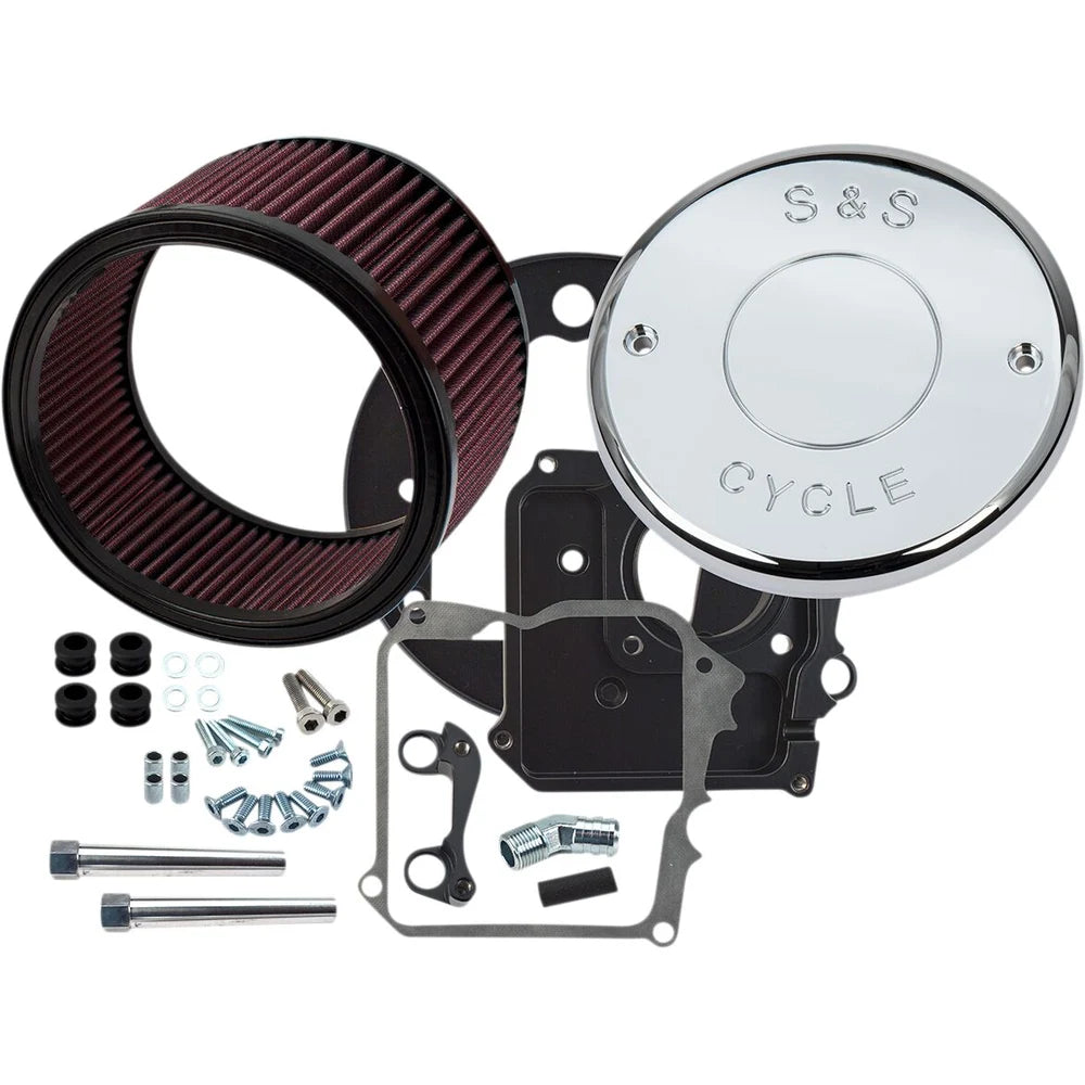 Aprilia / Indian / Victory modeller (06-22) Air Cleaner Kit with Cover, Round, krom – S&S Cycle