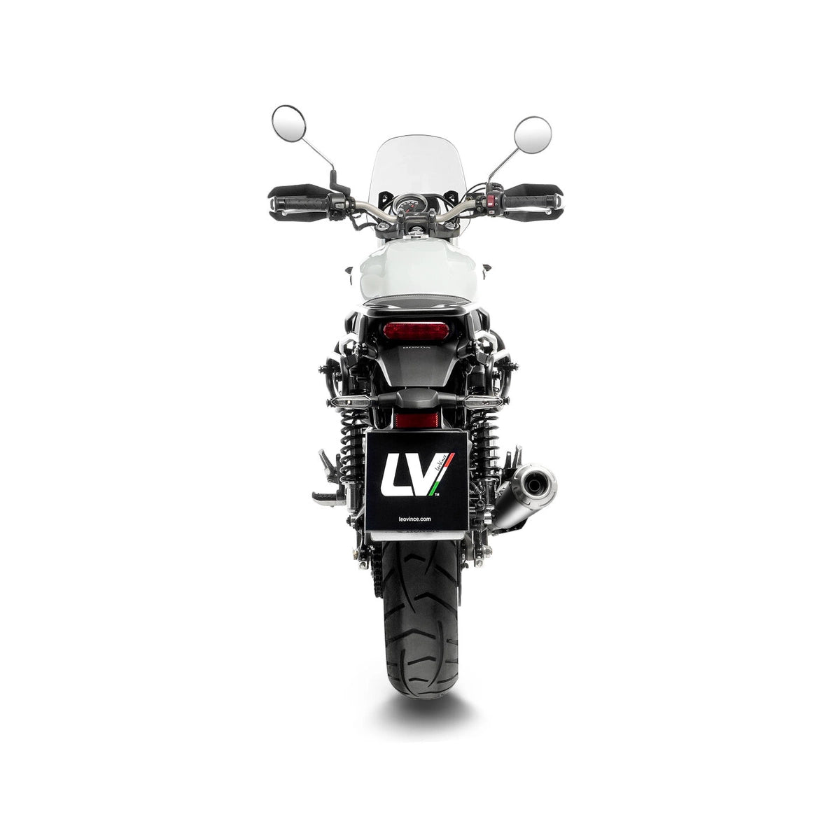 Honda GB 350 S (25-26) LeoVince Classic Racer slip-on – rustfri – børstet – ekstra produktvisning af lyddæmper, finish og detaljer 4