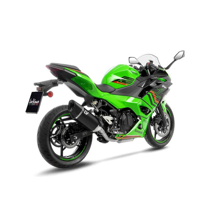 Kawasaki Ninja 400 (24-25) m.fl. LeoVince LV-14 R slip-on – rustfri – godkendt – mat sort – ekstra produktvisning af lyddæmper, finish og detaljer 5