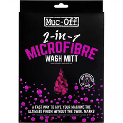 Vaskehandske – Muc-Off 2-in-1 Microfibre Wash Mitt – 2-in-1 Microfibre Wash Mitt i original emballage