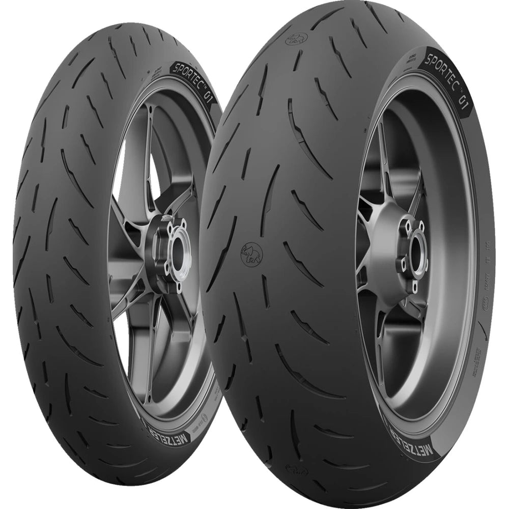 Metzeler Sportec 01 110/70ZR17 54W TL – fordæk – originalt Metzeler MC-dæk med sportsligt greb og præcis styrerespons.