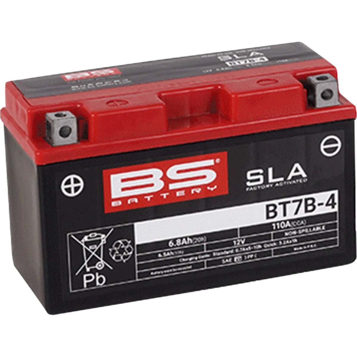 BS Battery BT7B-4 12V 6,5Ah 110A AGM MC batteri