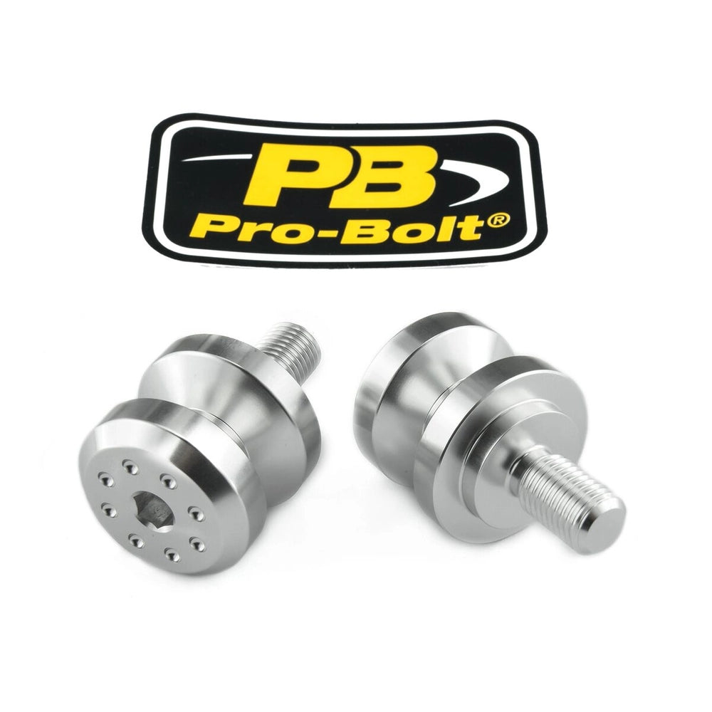 Paddock-spools, M10 x 1,25 (M10 x 1.25), 2 stk. – 7075-T6 aluminium, sølv, BOB10 – Pro-Bolt