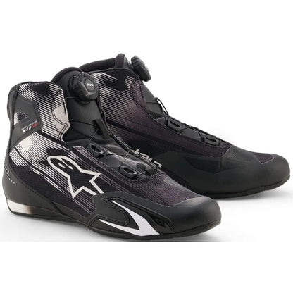 MC sko Celer Vented, herre – Sort/Hvid, str. US 12 fra Alpinestars – primært produktbillede