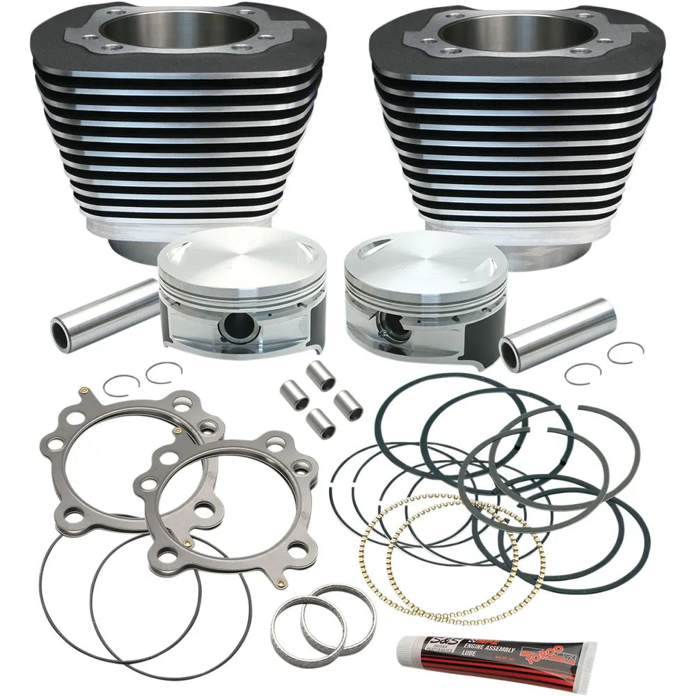 Harley-Davidson modeller (99-06) Replacement Cylinder & Piston for S&S 106" Stroker Kit, Powder-Coated / Wrinkle Black – S&S Cycle