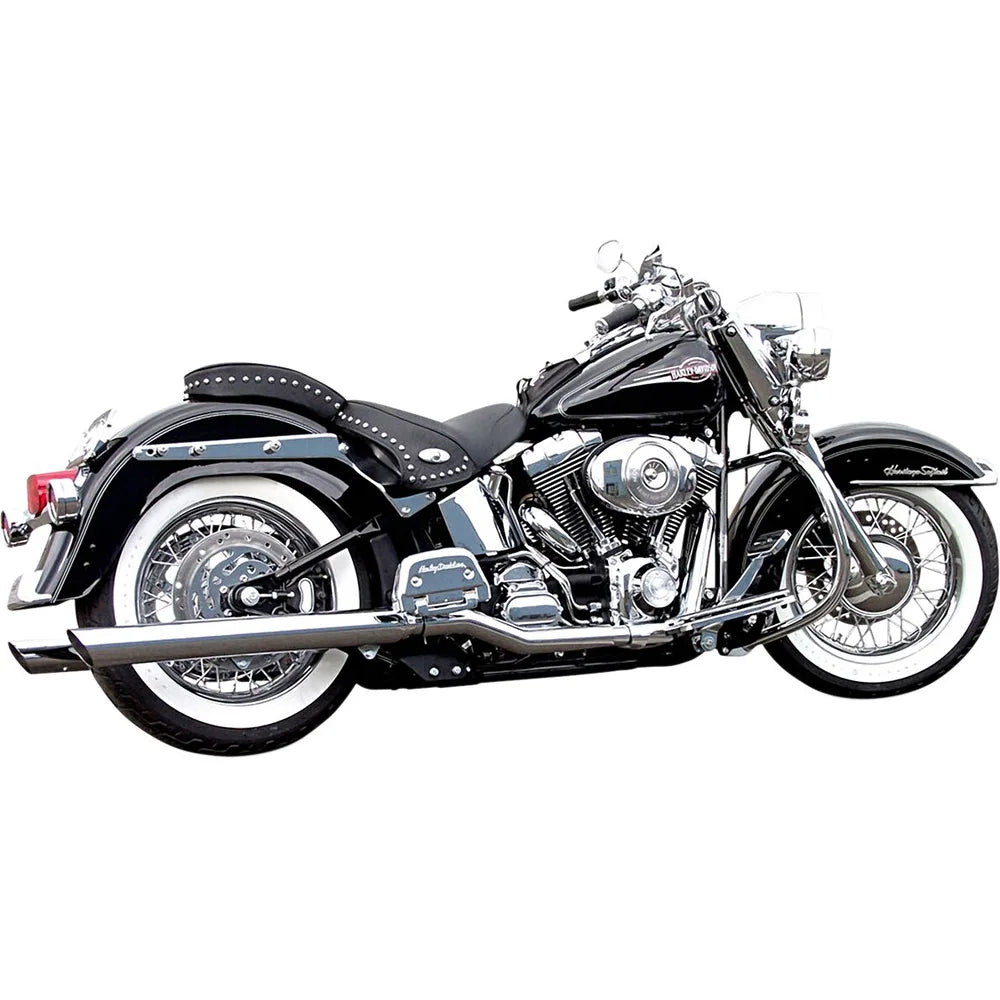 Harley-Davidson Softail (89-17) slip-on udstødninger til True Dual-forrør, krom, slash-up – Bass… – ekstra produktvisning 2 med fokus på design og detaljer