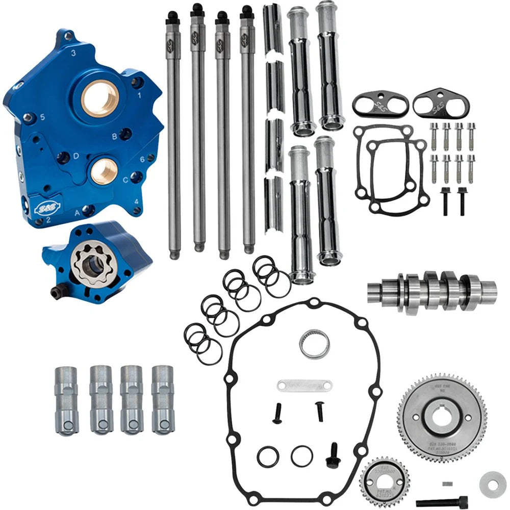 Harley-Davidson Touring / Trike (17-25) 496 Gear Drive Cam Chest Kit, chrome pushrod tubes – S&S Cycle