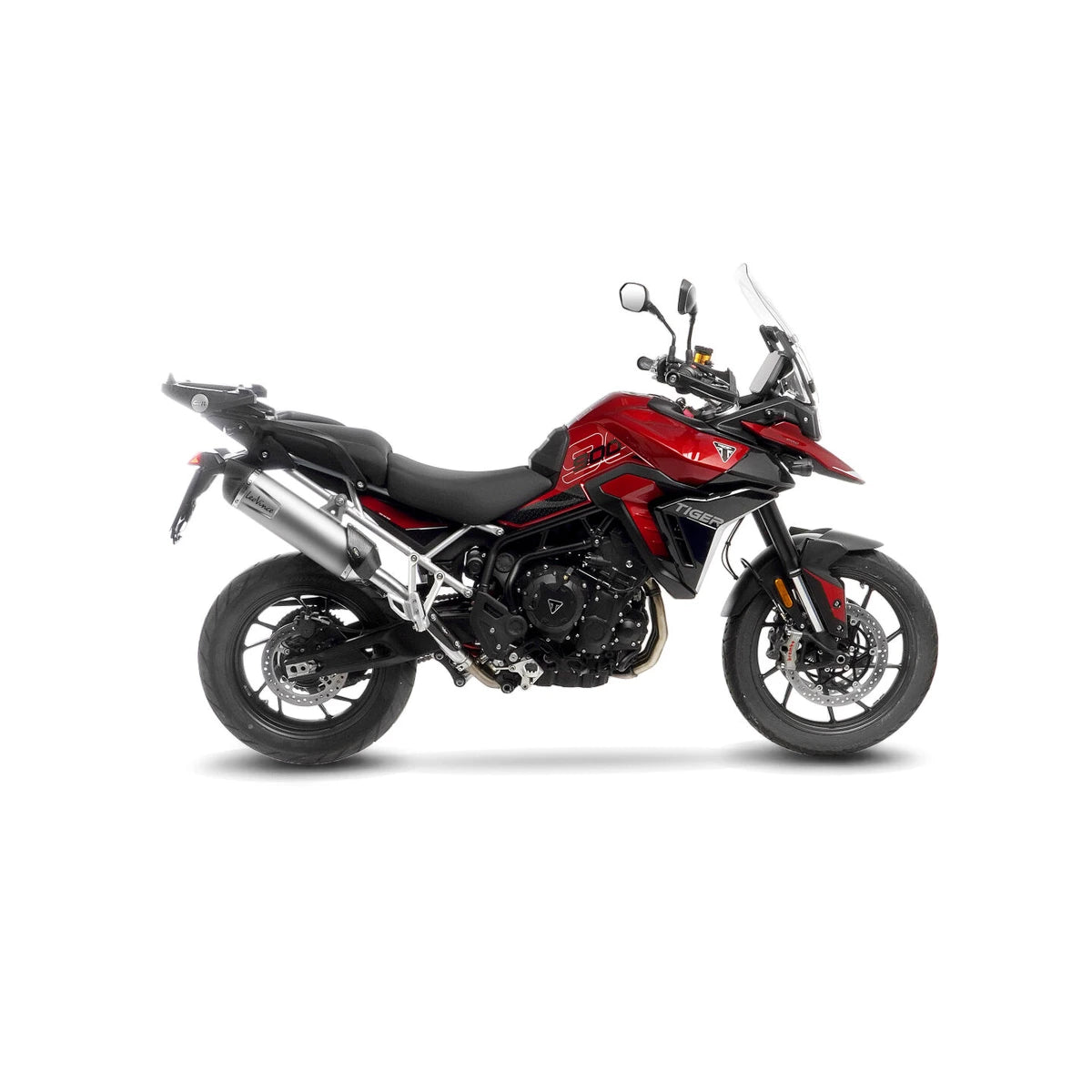 Triumph Tiger 900 GT (24-26) LeoVince LV One EVO slip-on – rustfri – titanium-look – 14450E – ekstra produktvisning af lyddæmper, finish og detaljer 4