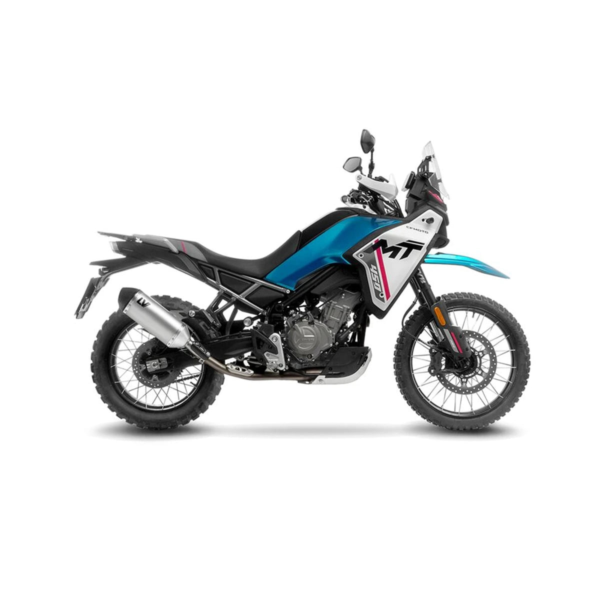 CFMOTO MT 450 (24-26) LeoVince LV-14 slip-on – rustfri – godkendt – titanium-look – ekstra produktvisning af lyddæmper, finish og detaljer 3