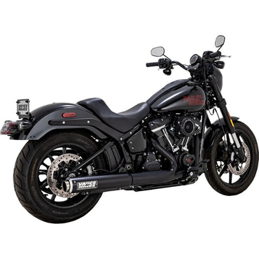 Harley-Davidson Softail (25-26) Supersport slip-on, sort – Vance & Hines – detaljebillede af udstødning og finish 2