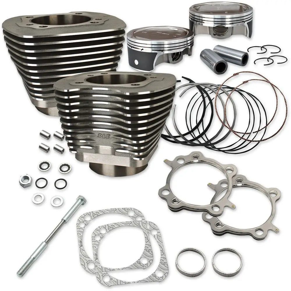 Harley-Davidson modeller (07-15) Big Bore Cylinder Kit, sort – S&S Cycle
