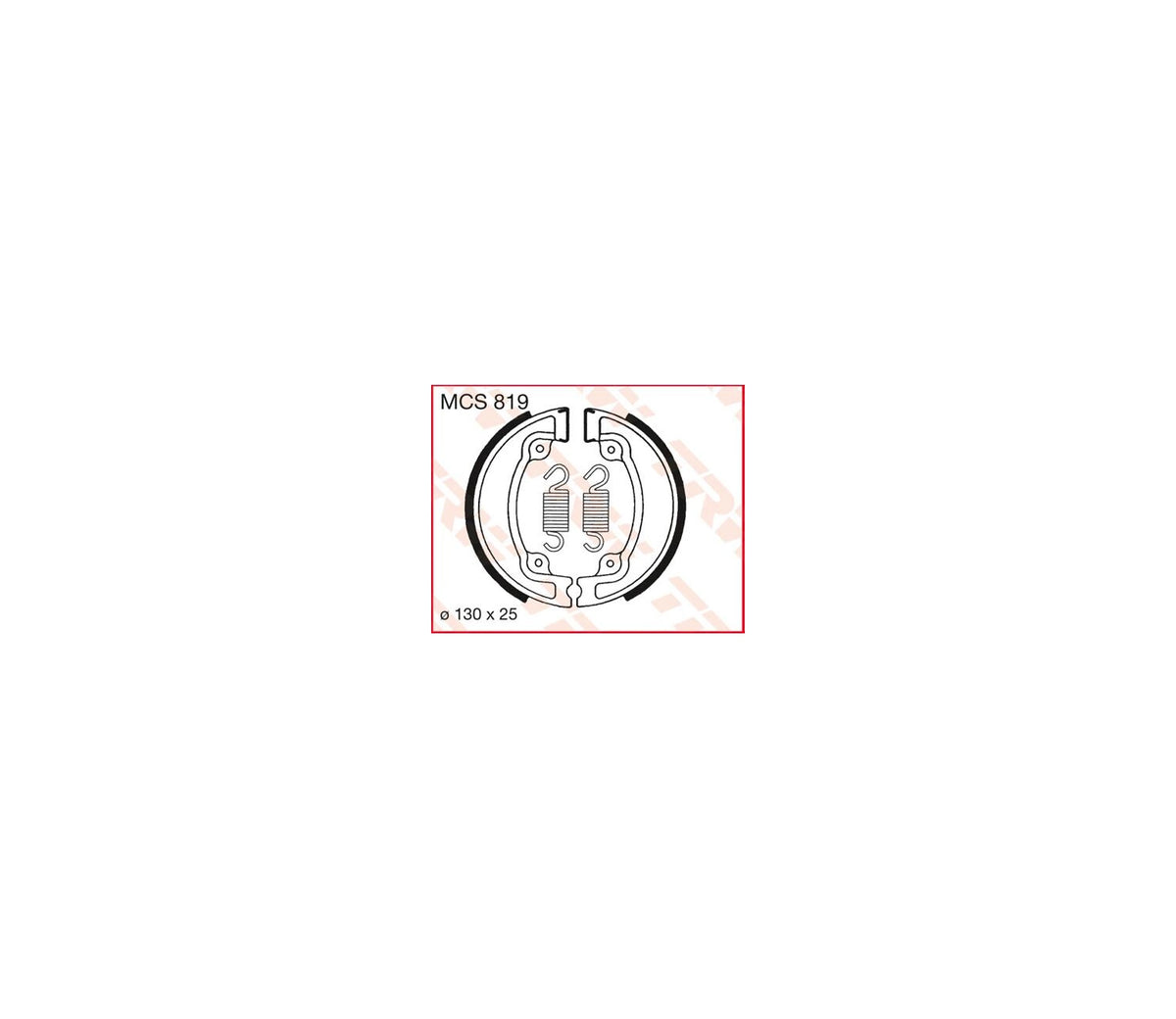 Honda CG 125 BR 85-97 m.fl. – bremsebakker foran/bag – TRW MCS819 – produktillustration