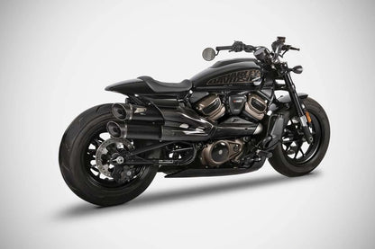 Harley-Davidson Sportster S 1250 (21-24) GT slip-on kit, E5-godkendt, sort – Zard – produktbillede 3