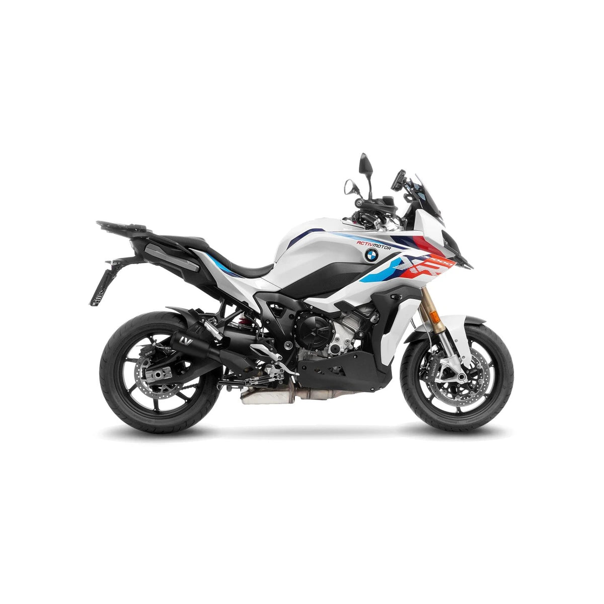 BMW S1000XR (21-23) LeoVince LV-10 slip-on – rustfri – ekstra produktvisning af lyddæmper, finish og detaljer 5
