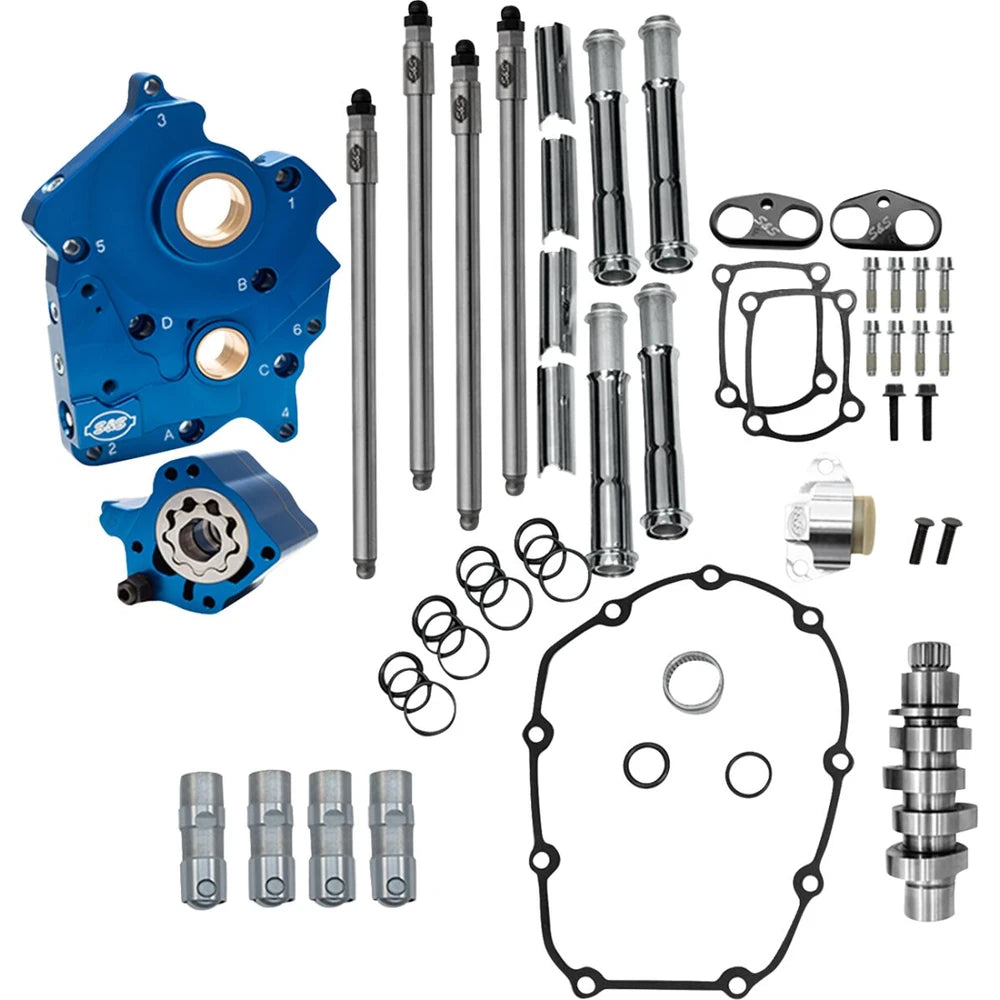 Harley-Davidson Touring / Trike (17-25) 496 Chain Drive Cam Chest Kit, chrome pushrod tubes – S&S Cycle