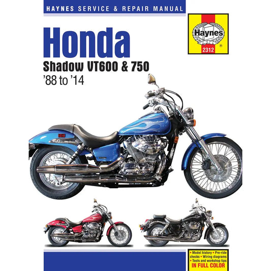 Honda VT600/750 Shadow (1988–2019) værkstedshåndbog – Haynes – Haynes værkstedsmanual til service og reparation