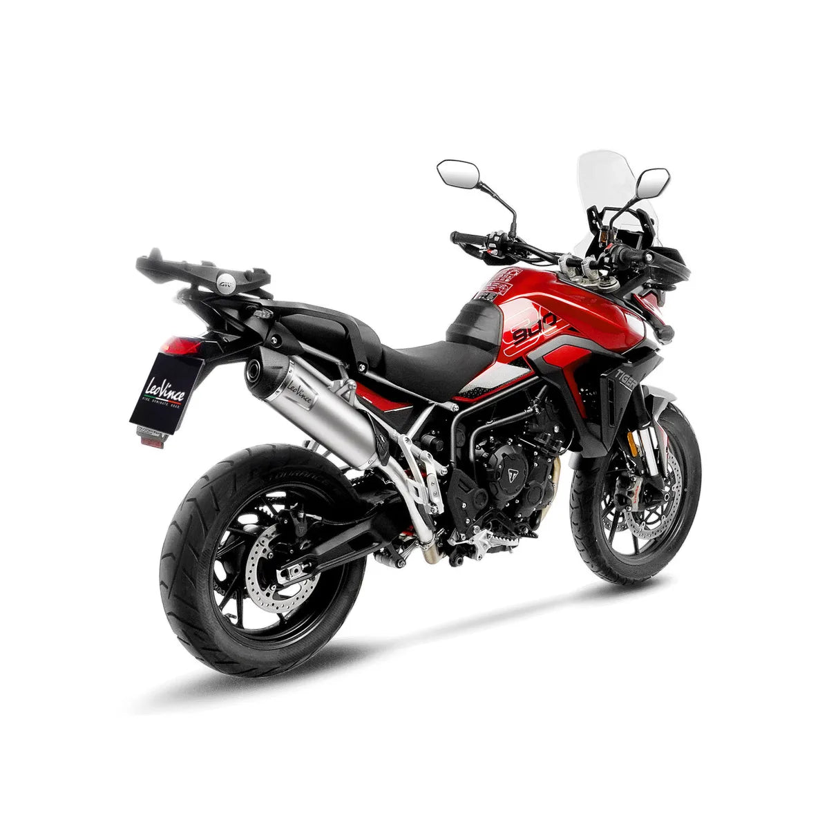 Triumph Tiger 900 GT (24-26) LeoVince LV One EVO slip-on – rustfri – titanium-look – 14450E – ekstra produktvisning af lyddæmper, finish og detaljer 5