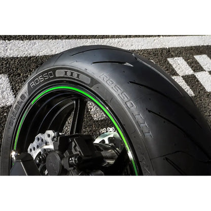 Pirelli Diablo Rosso III 120/70 ZR17 (58W) TL – spec. D – fordæk produktbillede – Pirelli-kvalitet til dig, der vil have trygt greb og god kørefølelse.