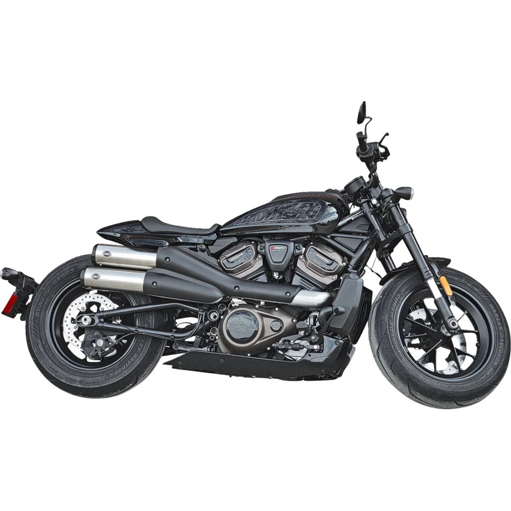 Harley-Davidson Sportster (21-25) Grand National Slip-On Mufflers, børstet – S&S Cycle