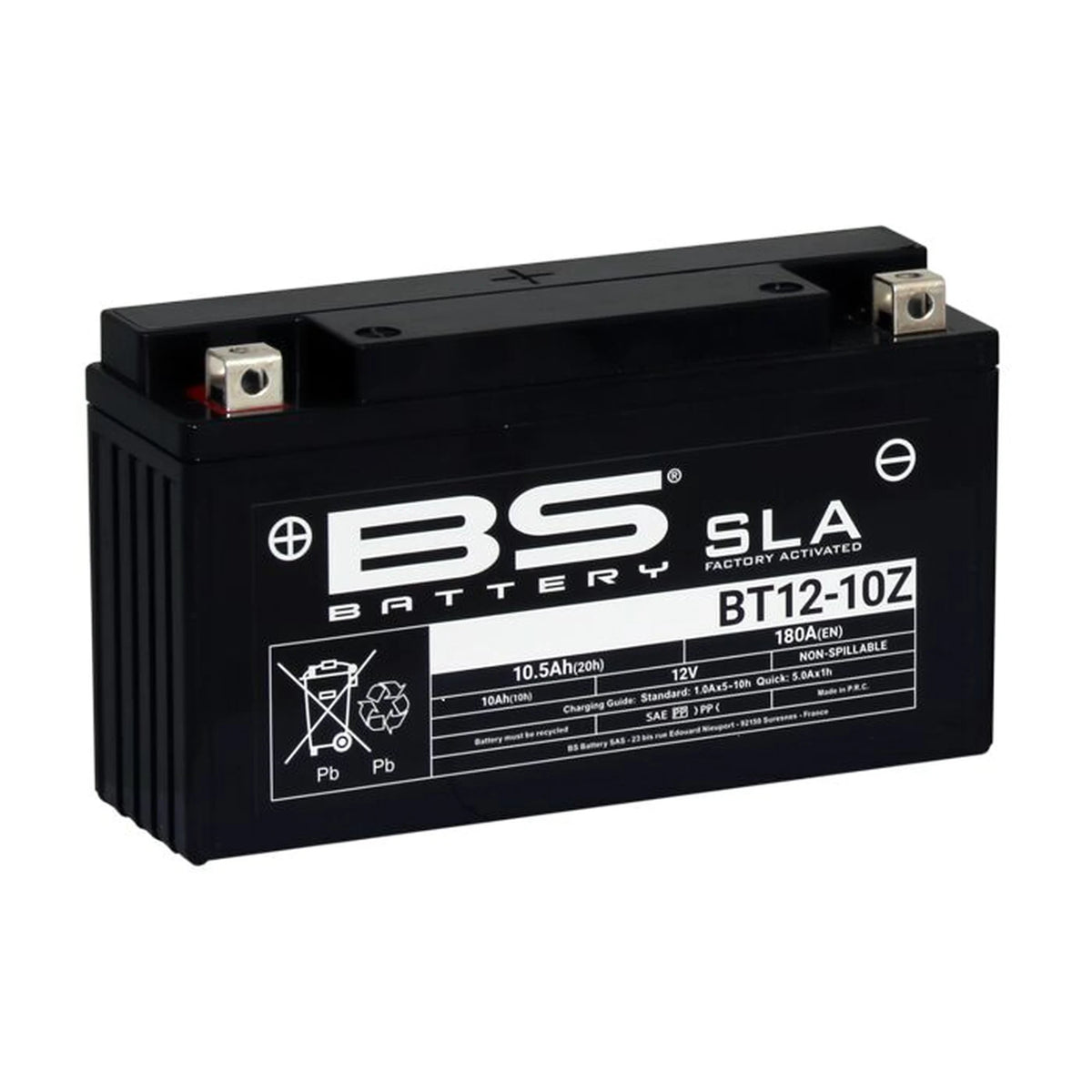 BS Battery BT12-10Z 12V 10Ah 180A AGM MC batteri