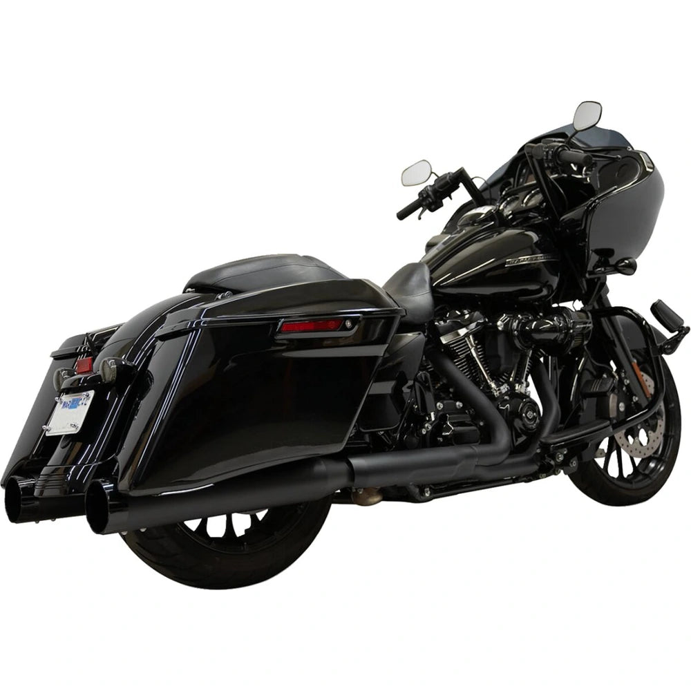 Harley-Davidson Touring (17-25) 4-1/2" slip-on udstødninger, sort – Bassani