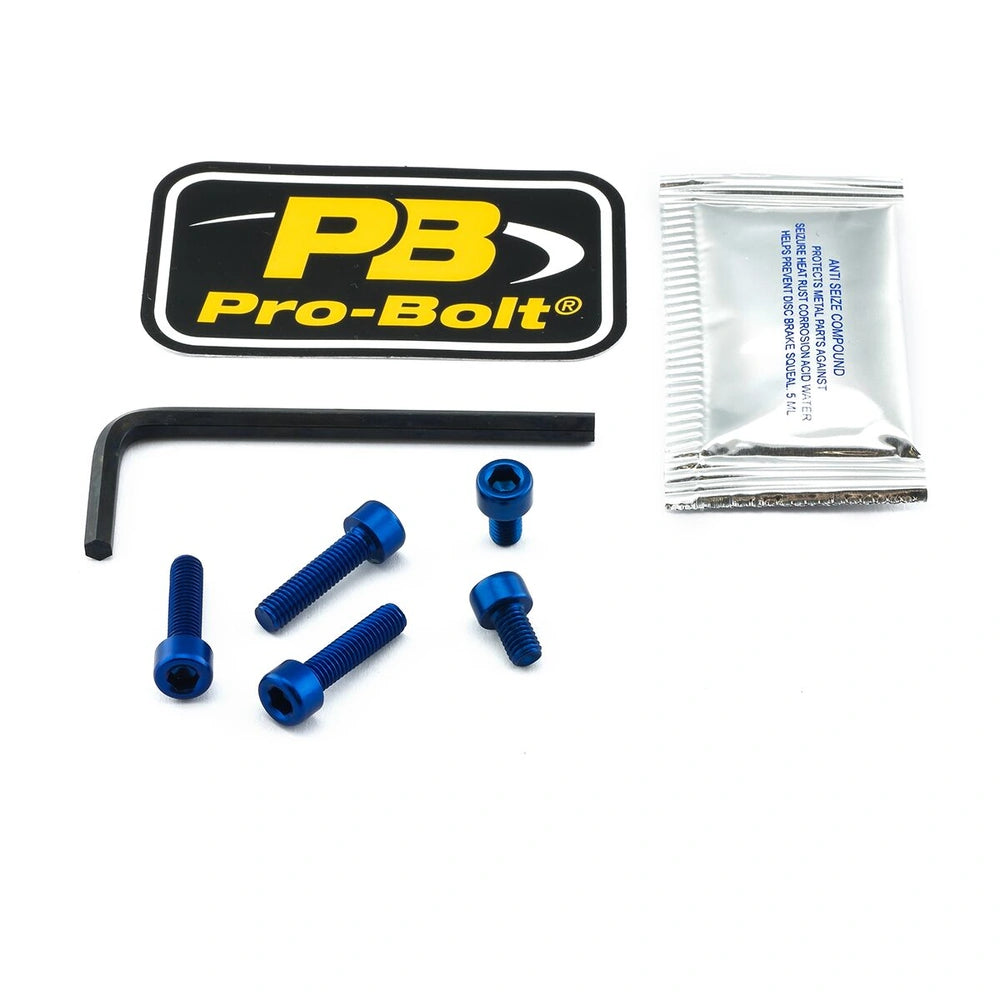 Tankdækselboltsæt, 5 stk. – 7075-T6 aluminium, blå, TSU093 – Pro-Bolt