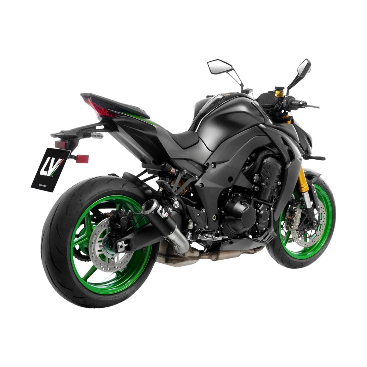 Kawasaki Z1100 (26) LeoVince LV Corsa slip-on – carbon – ekstra produktvisning af lyddæmper, finish og detaljer 2