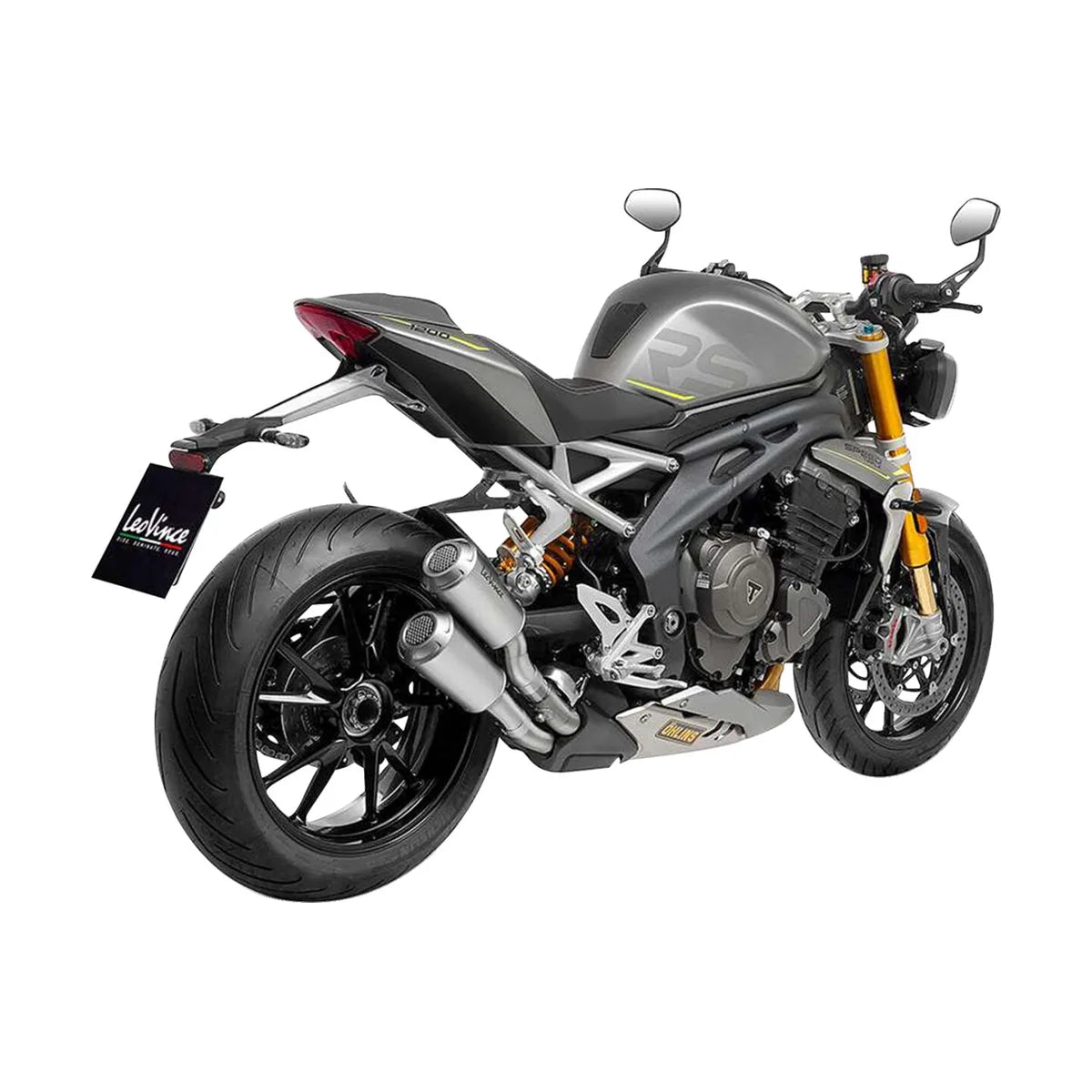 Triumph Speed Triple 1200 RR (21-24) LeoVince LV-10 slip-on – rustfri – ekstra produktvisning af lyddæmper, finish og detaljer 3