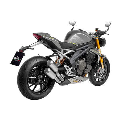 Triumph Speed Triple 1200 RR (21-24) LeoVince LV-10 slip-on – rustfri – ekstra produktvisning af lyddæmper, finish og detaljer 3
