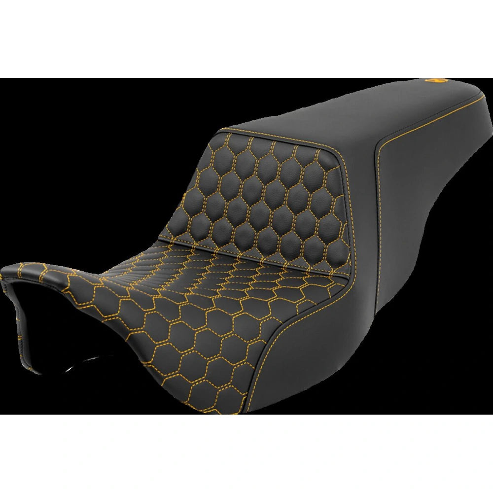 Harley-Davidson Touring (08-24) Step-Up 2-up sæde Honeycomb guld syning – Saddlemen