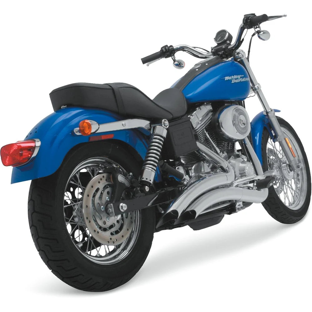 Harley-Davidson Dyna (91-05) 2-into-2 Big Radius komplet udstødning, krom – Vance & Hines