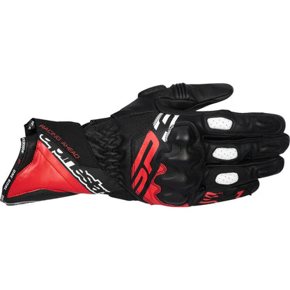 MC handsker SP-3, herre – Sort/Bright Red/Hvid, str. L fra Alpinestars – primært produktbillede