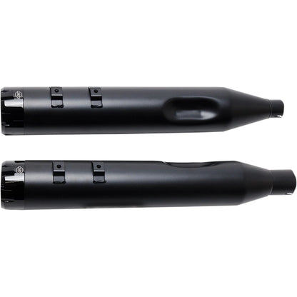 Harley-Davidson Touring (17-25) 4-1/2" MK45 Performance Mufflers, sort / Ceramic, Thruster end cap, sort / poleret end cap – S&S Cycle