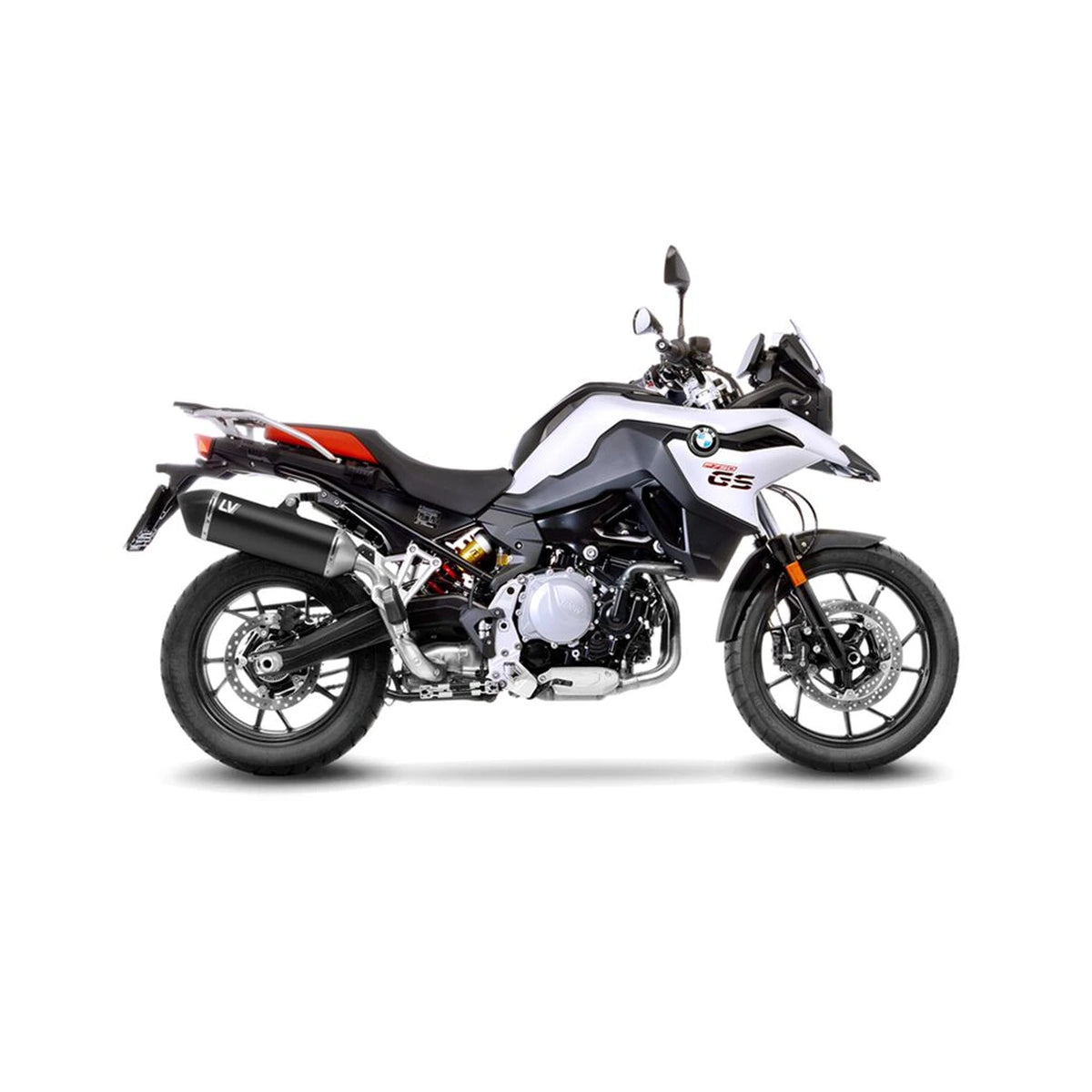 BMW F750GS (18-23) m.fl. LeoVince LV-14 slip-on – rustfri – sort – ekstra produktvisning af lyddæmper, finish og detaljer 6
